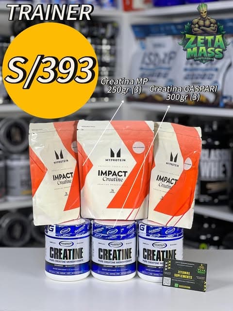 Creatina — Ronnie Coleman · Gaspari · MyProtein